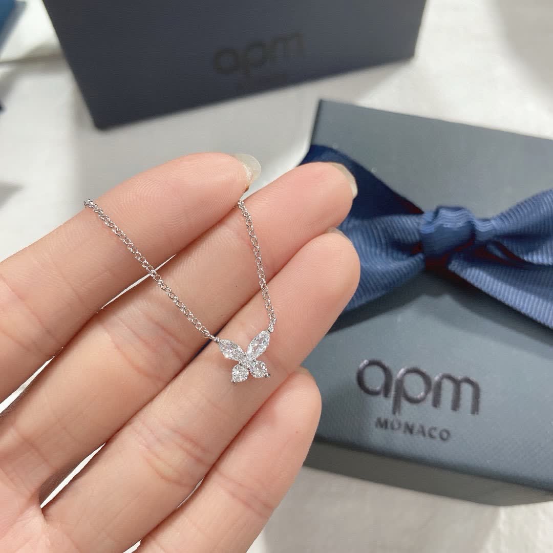 APM Monaco Butterfly Diamond Necklace